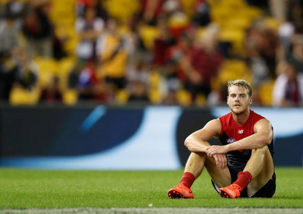 Jack Watts dejected after loss to Geelong